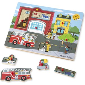 Melissa and Doug (10736) - "Around the Fire Station, Sound Puzzle" - 8 pièces