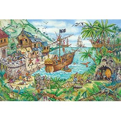 Schmidt Spiele (56330) - "Dans la baie aux pirates, avec drapeau" - 100 pièces