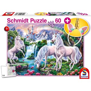 Schmidt Spiele (56331) - "Unicorns with Headband" - 60 pièces