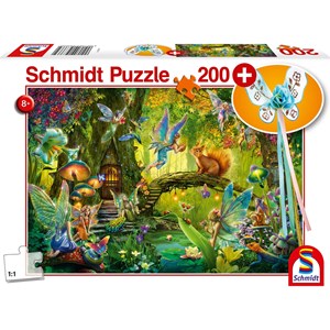 Schmidt Spiele (56333) - "Fées dans la forêt, avec baguette magique" - 200 pièces