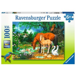 Ravensburger (10833) - "Idyll at the Pond" - 100 pièces