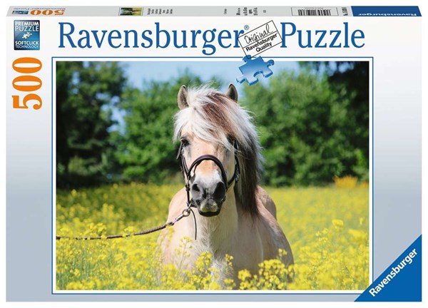 Ravensburger (15038) - "Cheval dans le Champ de Fleurs" - 500 pièces