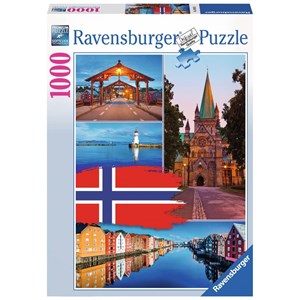 Ravensburger (19845) - "Trondheim Collage" - 1000 pièces