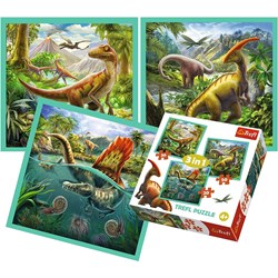 Trefl (34837) - "The extraordinary world of dinosaur" - 20 36 50 pièces