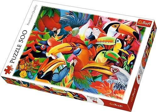 Trefl (37328) - "Colourful birds" - 500 pièces