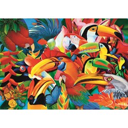 Trefl (37328) - "Colourful birds" - 500 pièces