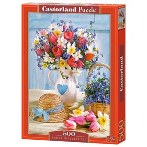 Castorland (B-53520) - "Fleurs de printemps en vase" - 500 pièces