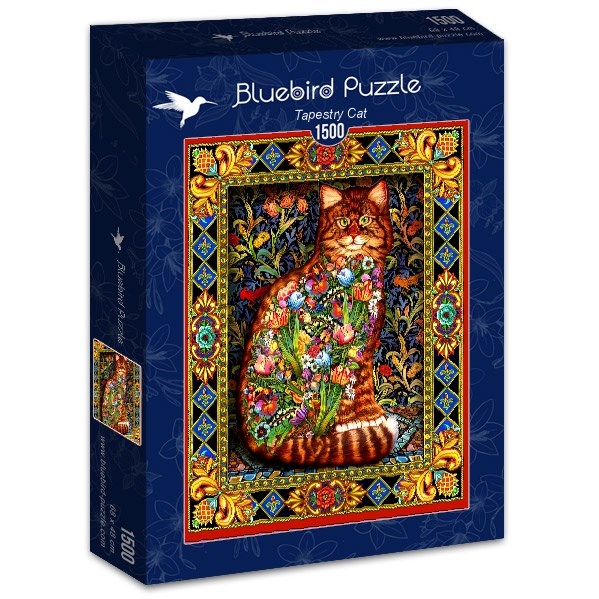 Bluebird Puzzle (70153) - "Tapestry Cat" - 1500 pièces