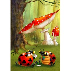 Grafika (01432) - François Ruyer: "Poker des Coccinelles" - 1000 pièces