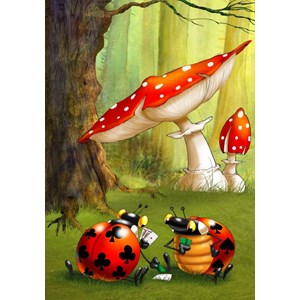 Grafika (01432) - François Ruyer: "Poker des Coccinelles" - 1000 pièces