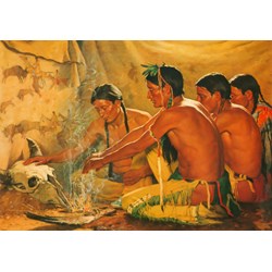 Grafika (00544) - Joseph Henry Sharp: "Prière à lEsprit du Bison, 1920" - 1000 pièces