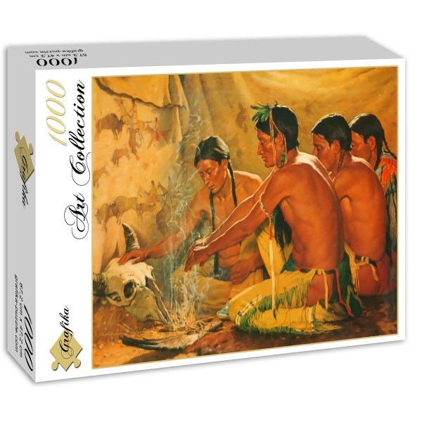 Grafika (00544) - Joseph Henry Sharp: "Prière à lEsprit du Bison, 1920" - 1000 pièces