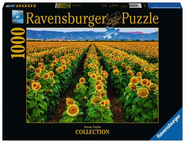 Ravensburger (15288) - Susan Taylor: "Champs de Tournesols" - 1000 pièces