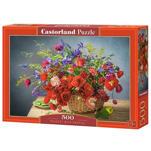 Castorland (B-53506) - "Bouquet with Poppies" - 500 pièces