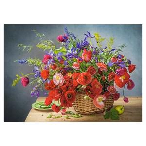 Castorland (B-53506) - "Bouquet with Poppies" - 500 pièces