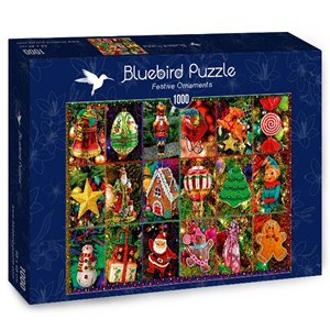 Bluebird Puzzle (70325) - "Festive Ornaments" - 1000 pièces
