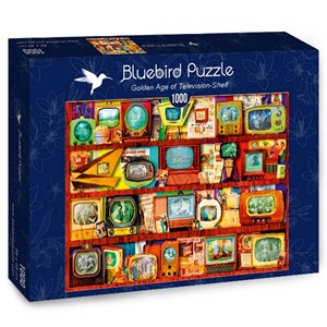 Bluebird Puzzle (70330) - Steve Crisp: "Golden Age of Television-Shelf" - 1000 pièces
