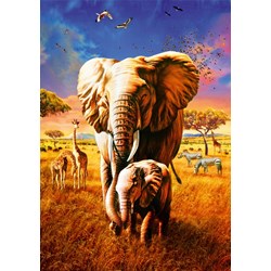 Bluebird Puzzle (70314) - Adrian Chesterman: "Elephant" - 1000 pièces