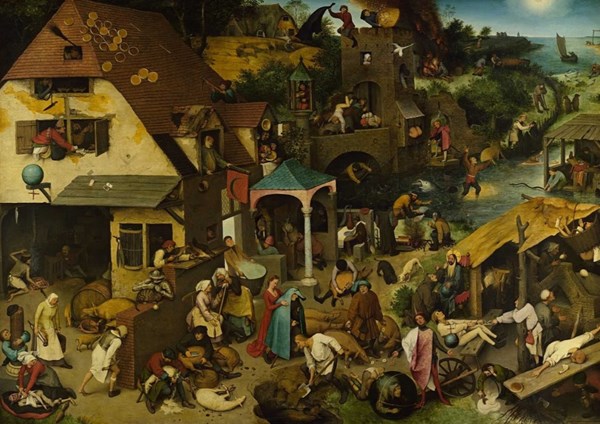 D-Toys (73778-1) - Pieter Brueghel the Elder: "Les Proverbes Flamands" - 1000 pièces