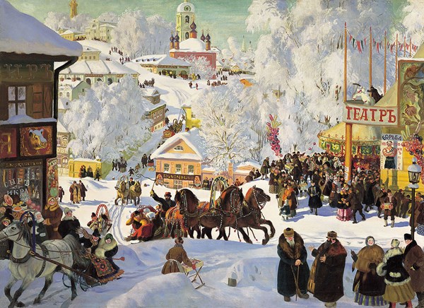 D-Toys (73846) - Boris Kustodiev: "Maslenitsa" - 1000 pièces