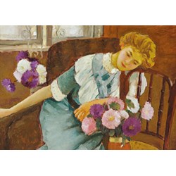 D-Toys (73914) - Stefan Luchian: "Lorica with Chrysanthemums" - 500 pièces