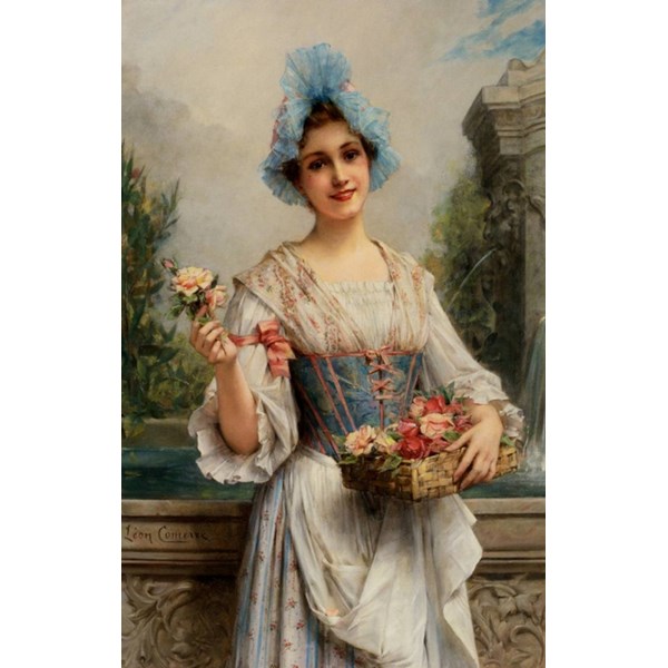 D-Toys (73921) - Léon François Comerre: "La Vendeuse de Fleurs" - 500 pièces