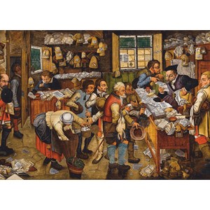 D-Toys (74942) - Brueghel le Jeune: "Le Paiement de la Dîme, 1617-1622" - 1000 pièces