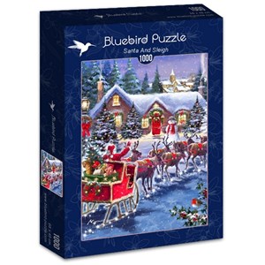 Bluebird Puzzle (70073) - "Santa And Sleigh" - 1000 pièces