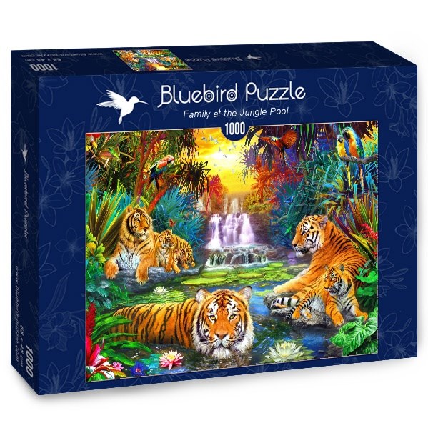 Bluebird Puzzle (70155) - Jan Patrik Krasny: "Family at the Jungle Pool" - 1000 pièces