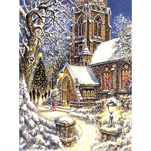 SunsOut (44131) - "Church in the Snow" - 1000 pièces