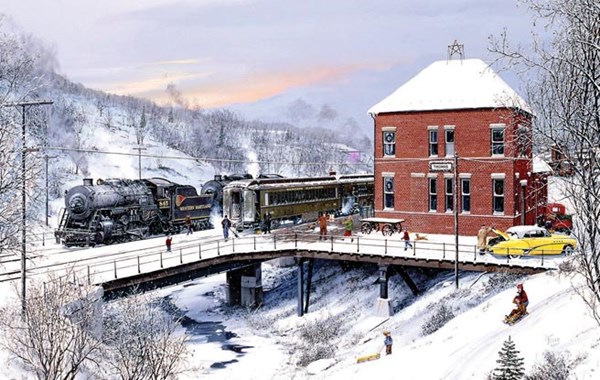 SunsOut (49408) - Larry Fisher: "Holiday With the Family" - 550 pièces