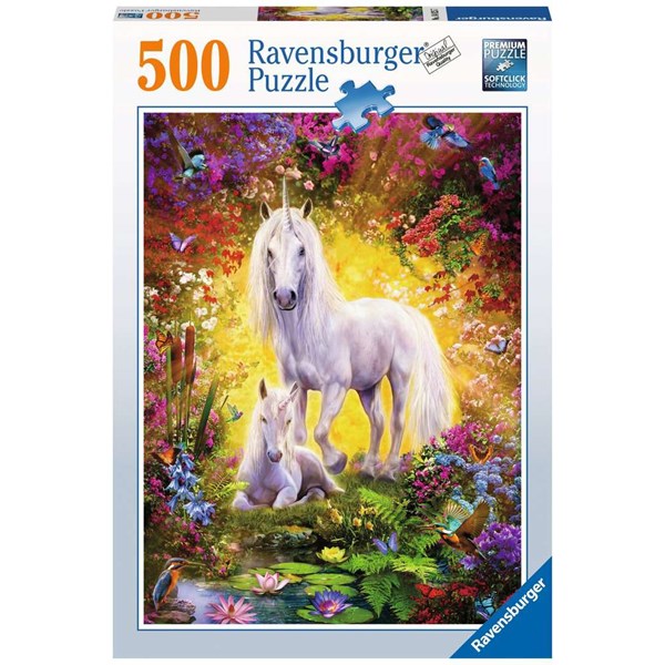 Ravensburger (14825) - "Licorne avec Poulain" - 500 pièces