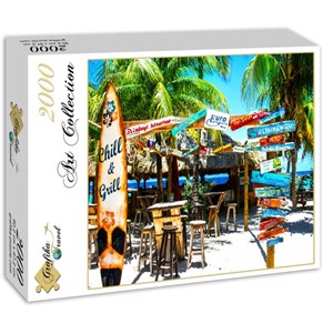Grafika (02877) - "Willemstad Beach, Curaçao" - 2000 pièces