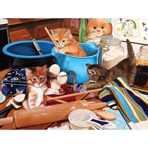 SunsOut (67241) - Julie Bauknecht: "Kittens in the Kitchen" - 1000 pièces