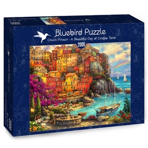 Bluebird Puzzle (70055) - Chuck Pinson: "A Beautiful Day at Cinque Terre" - 2000 pièces