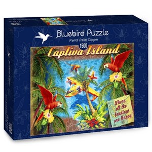 Bluebird Puzzle (70104) - James Mazzotta: "Parrot Palm Clipper" - 1500 pièces