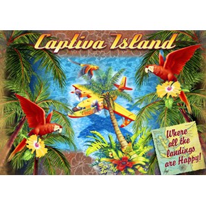 Bluebird Puzzle (70104) - James Mazzotta: "Parrot Palm Clipper" - 1500 pièces