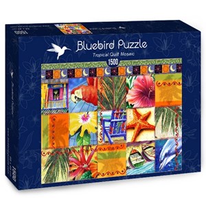 Bluebird Puzzle (70081) - James Mazzotta: "Tropical Quilt Mosaic" - 1500 pièces