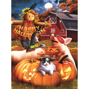 SunsOut (28856) - Tom Wood: "Happy Halloween" - 1000 pièces