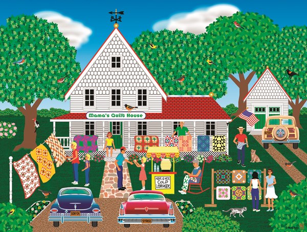 SunsOut (22605) - Mark Frost: "Mama's Quilt House" - 1000 pièces