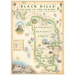 MasterPieces (71798) - "Black Hills Map" - 1000 pièces
