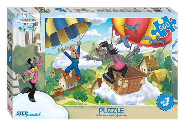 Step Puzzle (78089) - "Le Lapin et le Loup" - 560 pièces