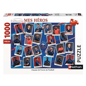 Nathan (87629) - "Equipe de France de Football" - 1000 pièces