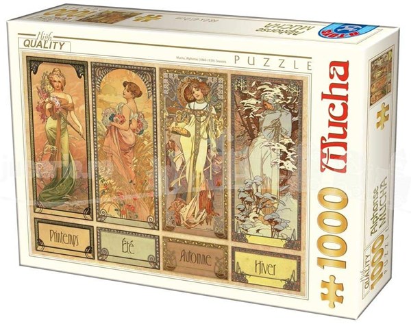 D-Toys (75901) - Alphonse Mucha: "Seasons" - 1000 pièces