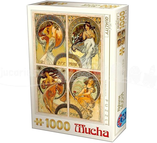 D-Toys (75895) - Alphonse Mucha: "Arts" - 1000 pièces