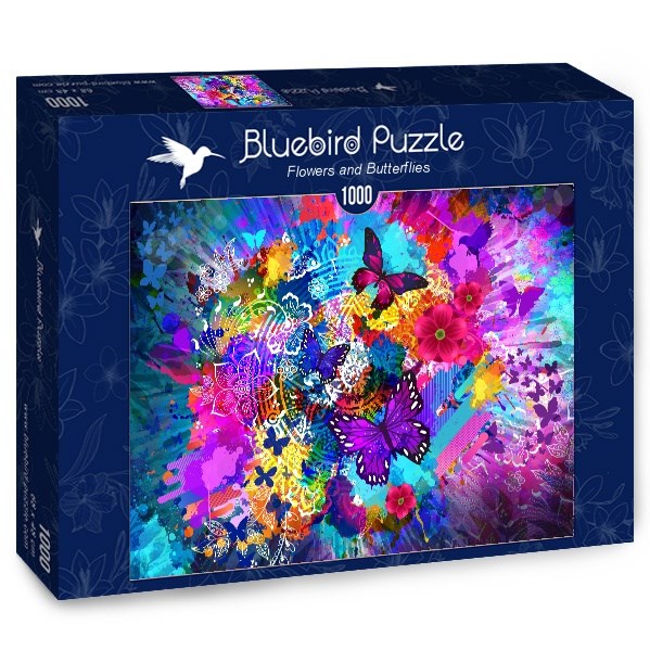 Bluebird Puzzle (70219) - "Flowers and Butterflies" - 1000 pièces