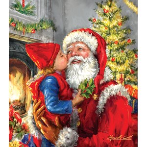 SunsOut (60662) - "Kissing Santa" - 500 pièces