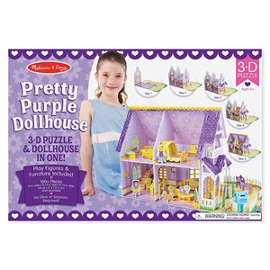 Melissa and Doug (9461) - "Pretty Purple Dollhouse" - 100 pièces