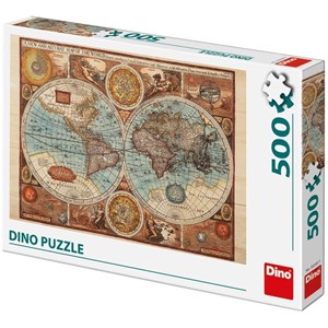 Dino (50230) - "Carte du Monde, 1626" - 500 pièces