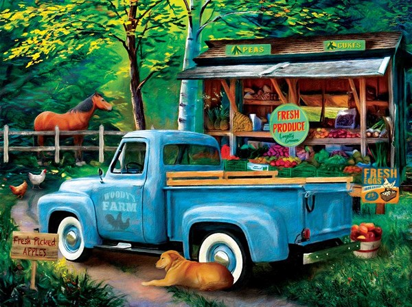 SunsOut (28863) - Tom Wood: "Woodys Farm Stand" - 1000 pièces